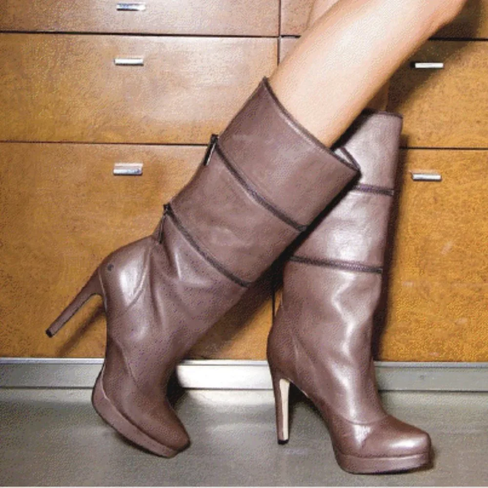 NEW Geren Ford Convertible leather‎ boots.